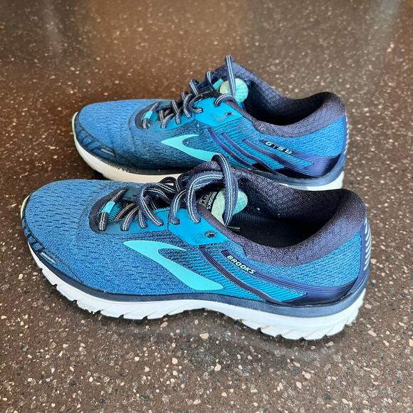 Brooks Adrenaline GTS 18 1202681D495 Blue Teal Running Shoes Size 8.5 - Picture 3 of 8